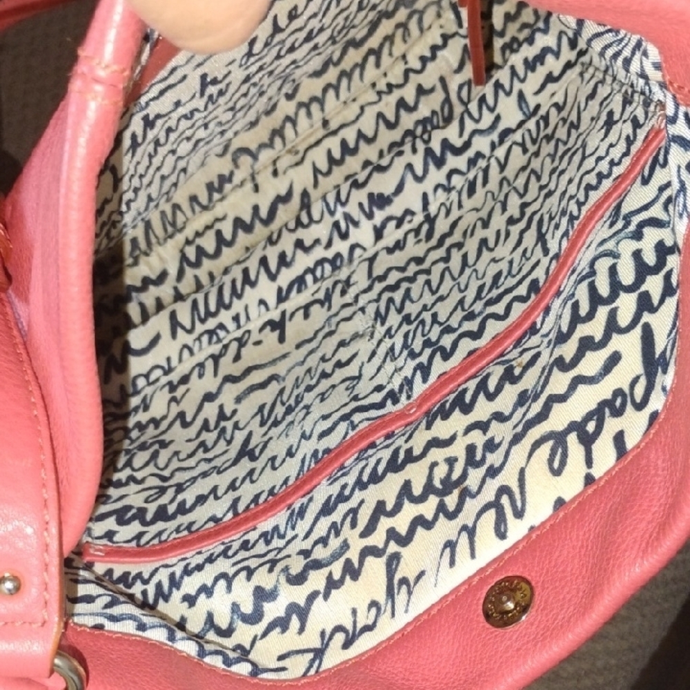 KATE SPADE Bold Coral Red Leather Crossbody Bag Classic Luxury Design - Picture 6 of 11